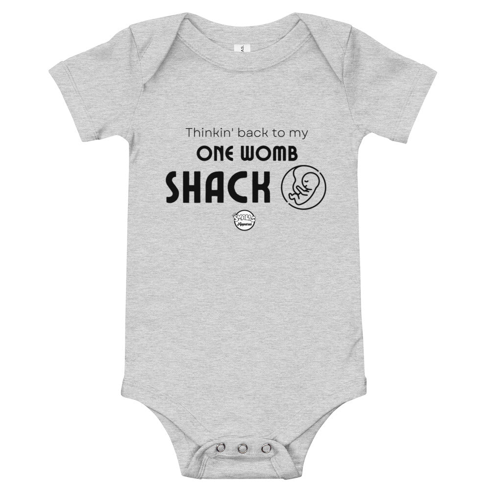 Baby short sleeve 'one womb Shack' one piece