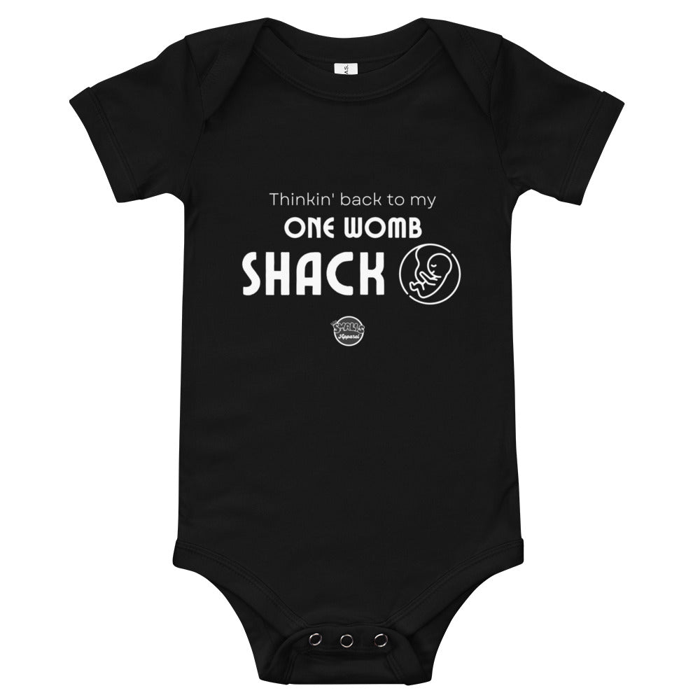 Baby short sleeve 'one womb Shack' one piece