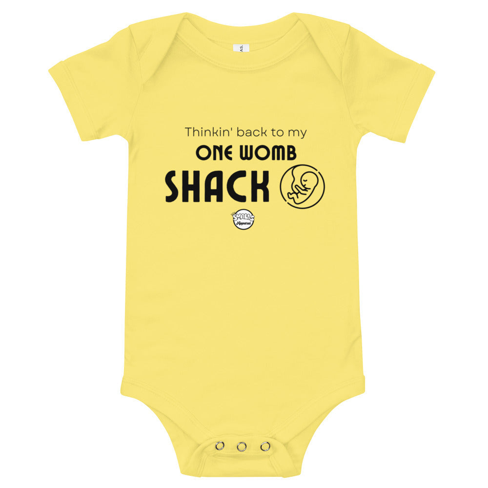 Baby short sleeve 'one womb Shack' one piece